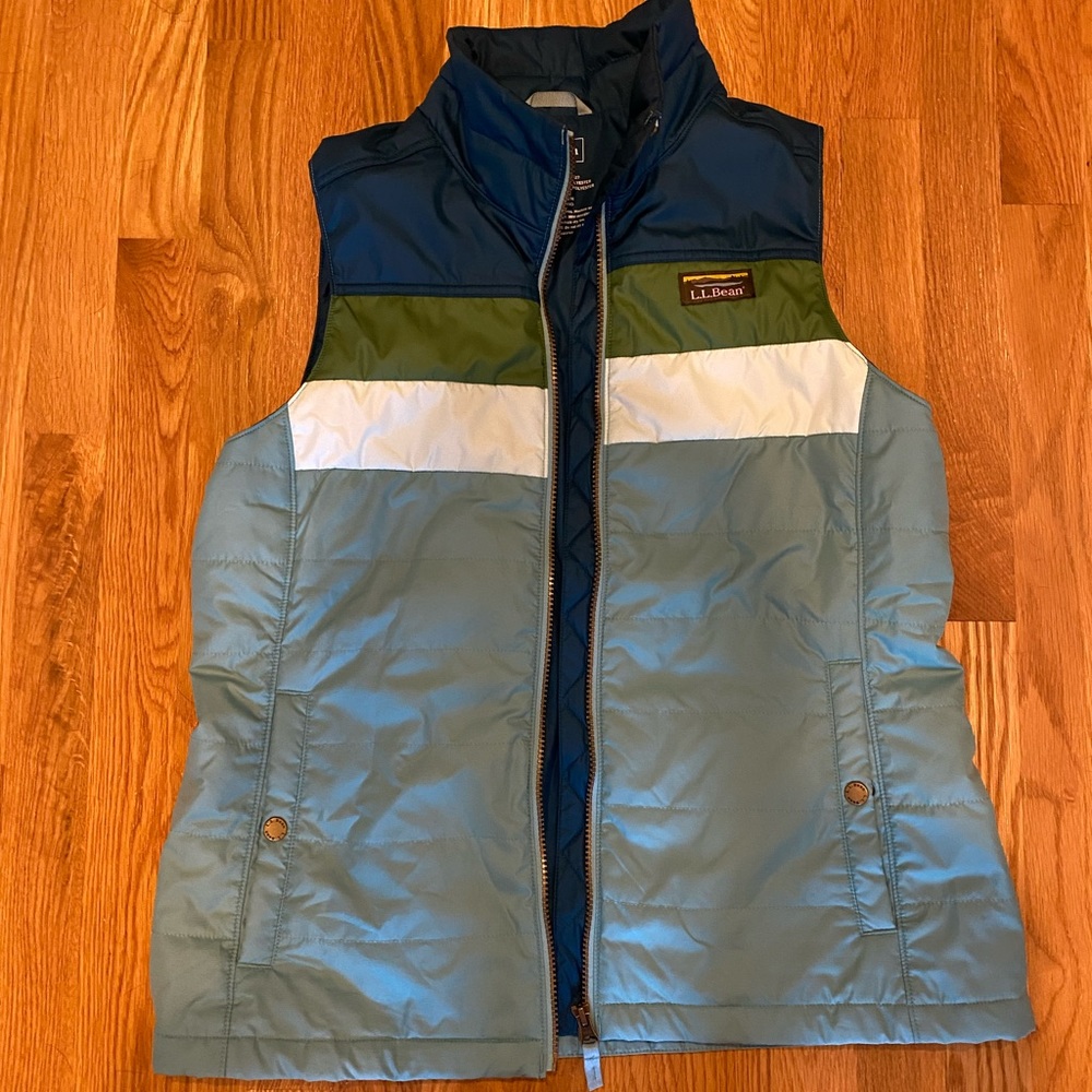 L.L. Bean Color-block puffer vest